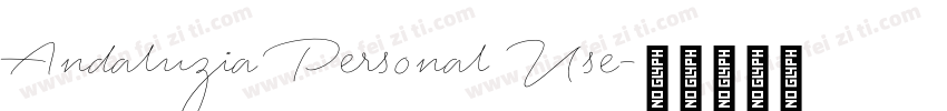 Andaluzia Personal Use字体转换